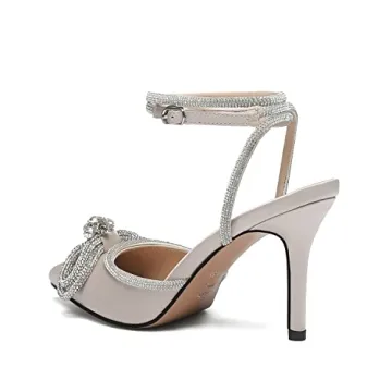 Vertundy Lace Up High Heeled Sandals with Bowknot Design