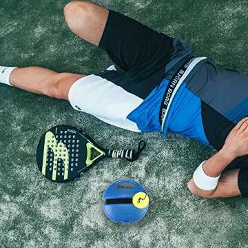 ALLOMN Tennis Trainer Rebound Ball, Tennis Training Tool for Self Tennis Practice, Solo Tennis Exercise Equipment Sports Tool, Portable Tennis Rebounder Kit for Adults Beginners Single Player