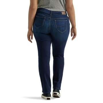 Shop Lee Women's Plus Size Legendary Mid Rise Straight Leg Jeans