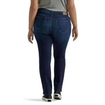 Shop Lee Women's Plus Size Legendary Mid Rise Straight Leg Jeans