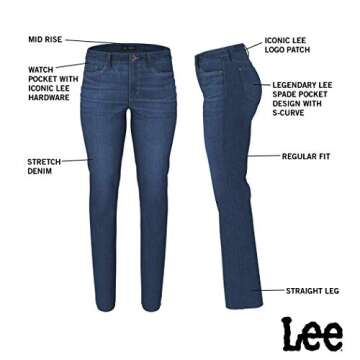 Shop Lee Women's Plus Size Legendary Mid Rise Straight Leg Jeans