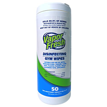 Vapor Fresh Disinfecting Gym Wipes for Safe Fitness Cleaning