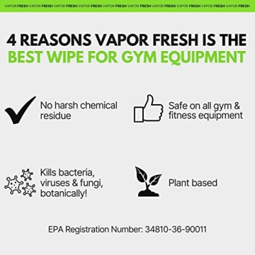 Vapor Fresh Disinfecting Gym Wipes for Safe Fitness Cleaning