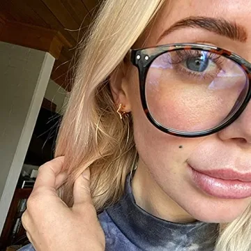 ESMATOO 50mm Lightweight Gold Hoop Earrings for Women