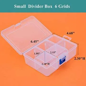 BangQiao 3 Pack Plastic Removable Divider Box for Small Parts Storage