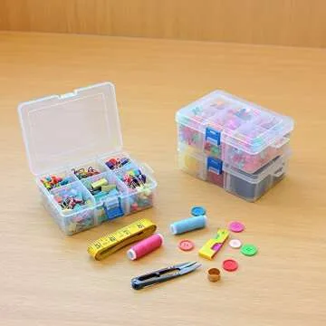 BangQiao 3 Pack Plastic Storage Box for Crafts & Tools