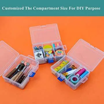 BangQiao 3 Pack Plastic Storage Box for Crafts & Tools