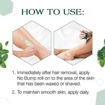 GiGi No Bump Roller Gel - Ingrown Hair Treatment Roll on & Razor Bump Remover, Post-Wax & After Shave Skin Soothing Care, 2 oz