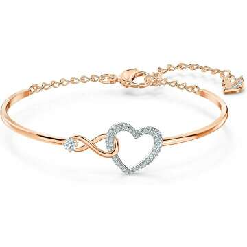 SWAROVSKI Infinity Heart Jewelry - Rose Gold Elegance