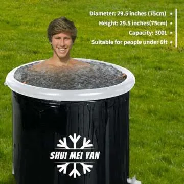 SHUIMEIYAN Large Ice Bath & Hot Bath Tub for Recovery