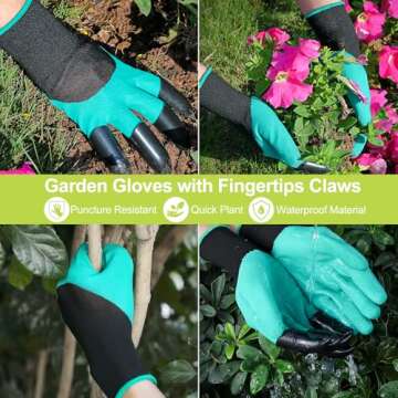 Garden Tool Set, 6 PCS Heavy Duty Aluminum Gardening Hand Tools Kit, Floral Print Gardening Tool Set, Gardening Gifts for Women with Pruning Shears Weeder Hand Rake Shovel Transplanter Cultivator