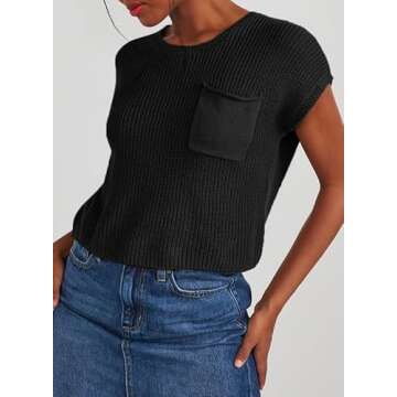 Dokotoo Womens Summer Tops Ladies Fashion Spring Scoop Neck Short Sleeve Tunic Tops and Blouses Solid Color Casual T-Shirts Work Business Loose Tee Shirt Black Small