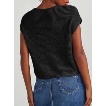 Dokotoo Womens Summer Tops Ladies Fashion Spring Scoop Neck Short Sleeve Tunic Tops and Blouses Solid Color Casual T-Shirts Work Business Loose Tee Shirt Black Small