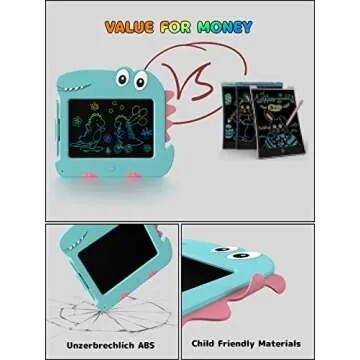 LCD Writing Tablet Toddler Toys, 8.5 Inch Doodle Board Drawing Pad Gifts for Kids Games, Dinosaur Toy Drawing Board Christmas Birthday Gift, Drawing Tablet Toys for 2 3 4 5 6 7 Years Old