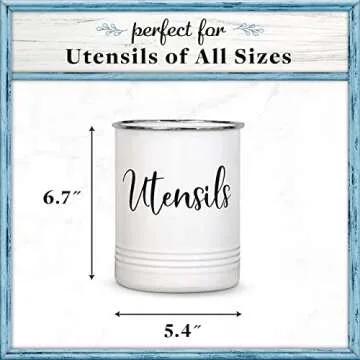 Vintage Farmhouse Utensil Holder - Stylish Kitchen Decor