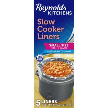 Reynolds Kitchens Slow Cooker Liners, Small (Fits 1-3 Quarts), 5 Count