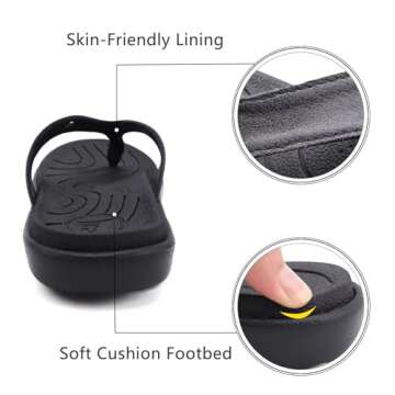 Orthotic Comfortable Flip Flops with Arch Support for Women