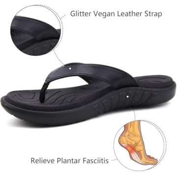 Orthotic Comfortable Flip Flops with Arch Support for Women