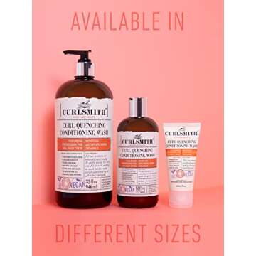 CURLSMITH - Curl Quenching Conditioning Wash - Vegan Cowash 2 in 1 Conditioner and Shampoo for Wavy, Curly and Coily Hair (32oz)