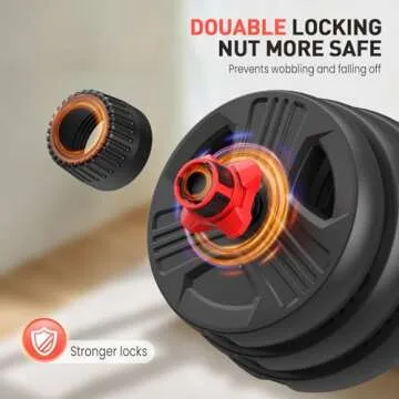 UKEEP Adjustable Dumbbells Sets, 20/30/40/55/60/70/80/90lbs Free Weights Dumbbells Set of Convertible 2 or 3 in 1 Dumbbells Set Used as Barbell, Kettlebells, A Pair of Lightweight for Home Gym