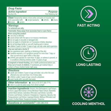 Biofreeze Overnight Gel for Targeted Pain Relief 3 Fl Oz