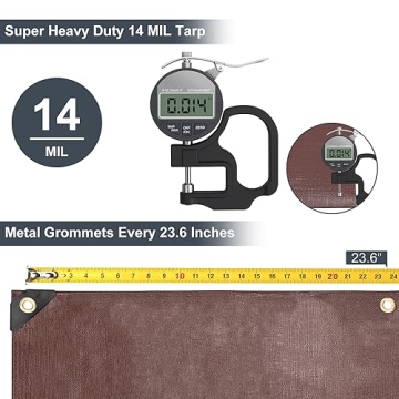 Patiobay Waterproof Heavy Duty Tarp 8x10FT