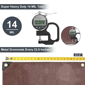 Patiobay Waterproof Heavy Duty Tarp 8x10FT