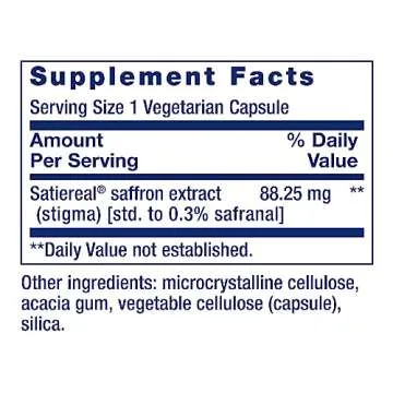 Life Extension Optimized Saffron, saffron extract, saffron supplement that helps you fight the urge to snack, non-GMO, gluten-free, vegetarian, 60 vegetarian capsules