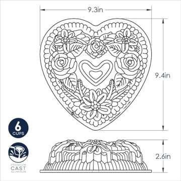 Nordic Ware Floral Heart Bundt