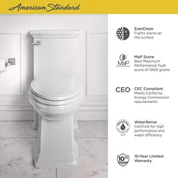 American Standard One-Piece Toilet - Comfortable & Efficient