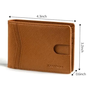 RUNBOX Slim RFID Leather Wallet with Gift Box