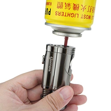 GUEVARA Butane Torch Lighter with Punch Windproof