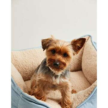 Harry Barker Blue Chambray Cozy Sherpa Bed Small