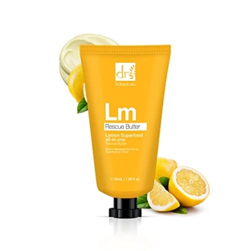 Dr Botanicals Lemon Rescue Body Butter - Spa Quality Moisturizer for Dry Skin - 1.69oz