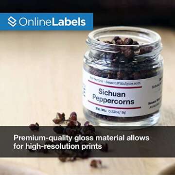 White Gloss Sticker Paper - 8.5 x 11 Full Sheet Label - for Cutting Machines, Scissors - Permanent - No Backslit - 25 Sheets - Inkjet Printers - Online Labels