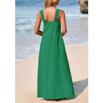 PRETTYGARDEN Womens 2025 Casual Long Summer Dresses Sleeveless Strappy Loose Flowy Beach Vacation Ma...