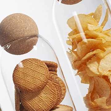 Stylish IVAILEX Airtight Glass Canisters - Set of 4