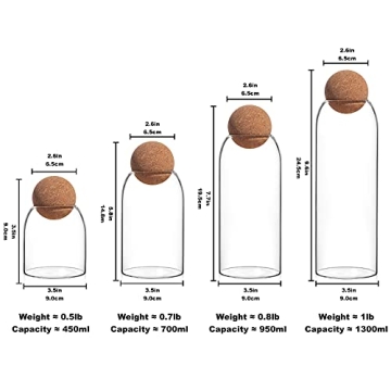 Stylish IVAILEX Airtight Glass Canisters - Set of 4