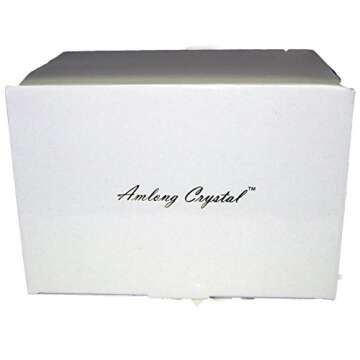 Amlong Crystal Clear Clear Crystal Ball Sphere 110mm (4.2 inch) Diameter with Golden Dragon Stand in Gift Package