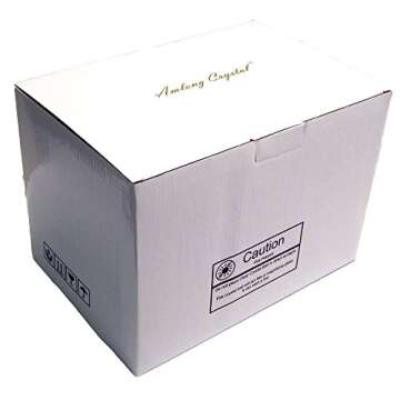 Amlong Crystal Clear Clear Crystal Ball Sphere 110mm (4.2 inch) Diameter with Golden Dragon Stand in Gift Package