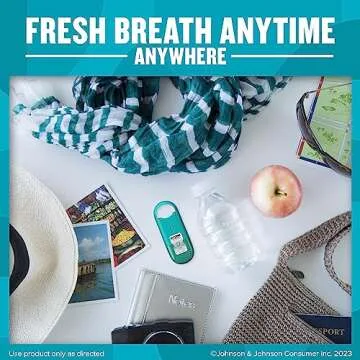 Listerine Cool Mint Pocketmist, Oral Care Mist for Fresh Breath, Non-Aerosol Sugar-Free Minty Bad Breath Refresher Spray to Kill 99% of Bad Breath Germs, Portable, Cool Mint Flavor, 7.7 mL