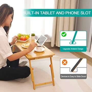 COIWAI Adjustable Laptop Bed Tray Desk for Comfort