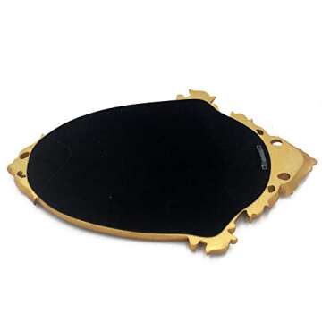 BetyHom Vintage Gold Resin Frame Decorative Wall Mirror (11.2X16.5)