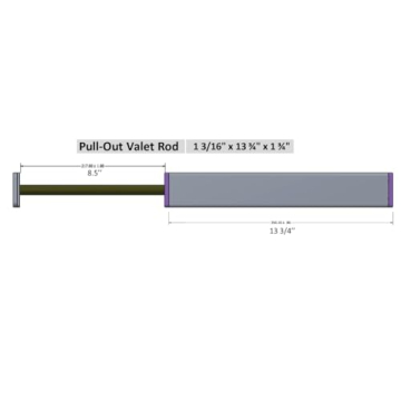 Designer Wardrobe Valet Rod - Adjustable and Stylish Closet Solution