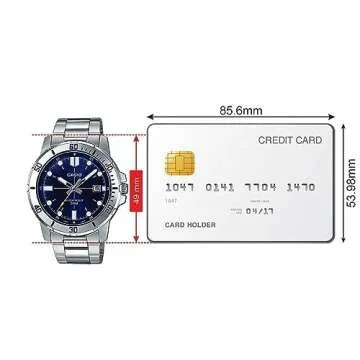 Casio MTP-VD01D-2EV Men's Enticer Stainless Steel Blue Dial Casual Analog Sporty Watch