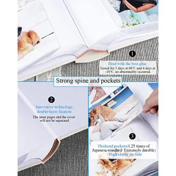 1DOT2 Photo Album with Memo Space Holds 402 Photos