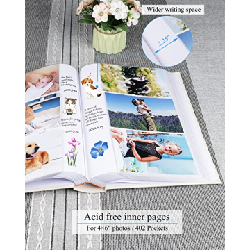 1DOT2 Photo Album with Memo Space Holds 402 Photos