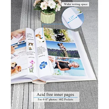 1DOT2 Photo Album with Memo Space Holds 402 Photos