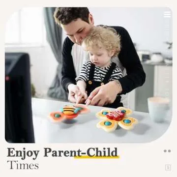 ALASOU 6 PCS Fun Suction Cup Spinner Toys for Infants