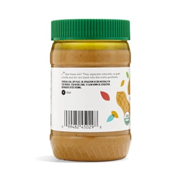 Organic Creamy Peanut Butter No Salt Added by Whole Foods